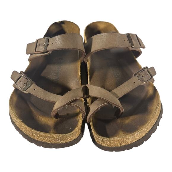 Birkenstock Women’s Mayari Leather Habana Brown Sandals Women’s Size 10 - Picture 4 of 10
